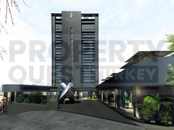 Penthouse apartment in Nisantasi featuring a private swimming pool.