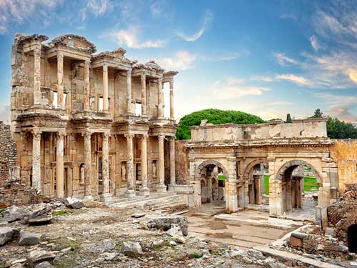 Celsus library at ephesus ancient city in Izmir, Turkey