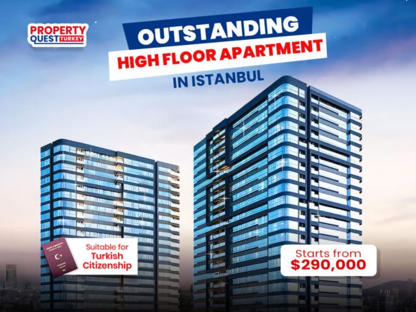 Outstanding high floor Apartment for sale in the center of kadikoy